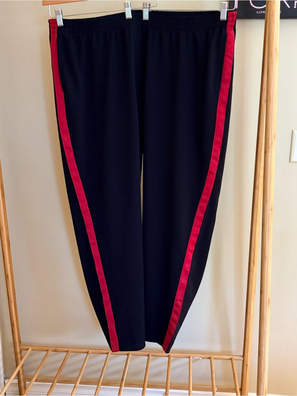 Love & Legend Black with Red Side Stripe Pants